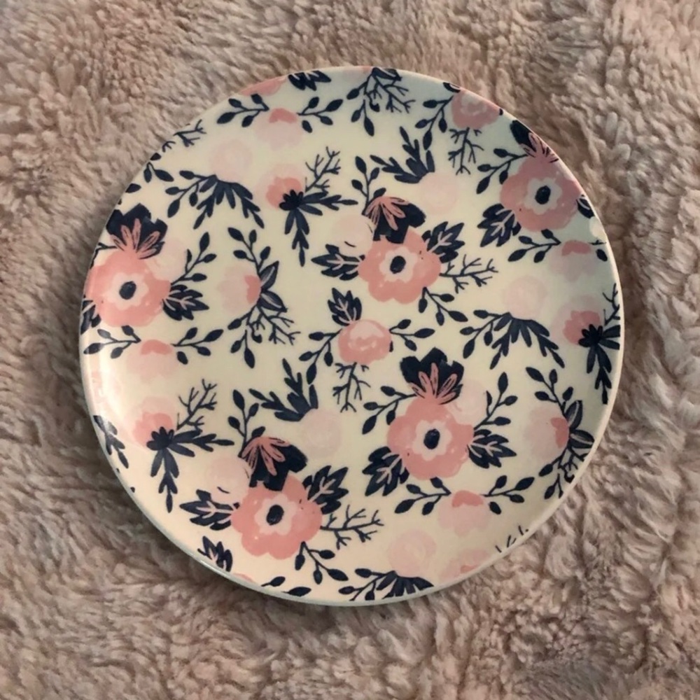Blush and blue jewelry dish